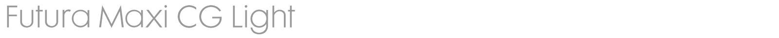 Futura Maxi CG Light font preview